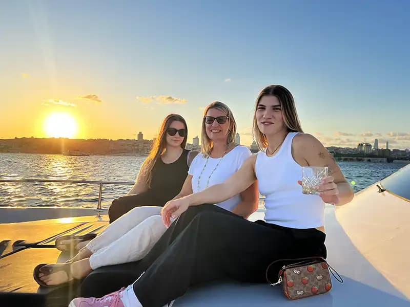 Istanbul Bosphorus Sunset Cruise with Wine on a Luxury Yacht | ®ExcursionMania - Image 2