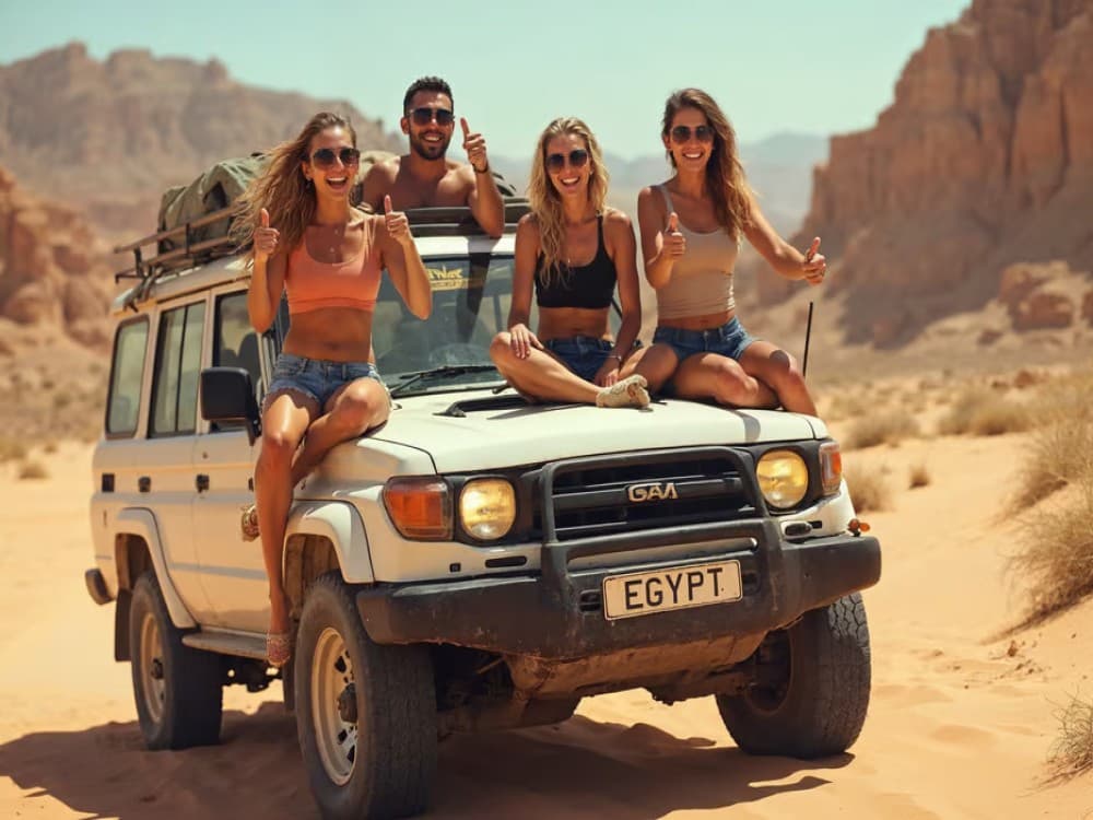 Sharm El Sheikh: Jeep Adventure to Blue Hole, Canyon & Dahab