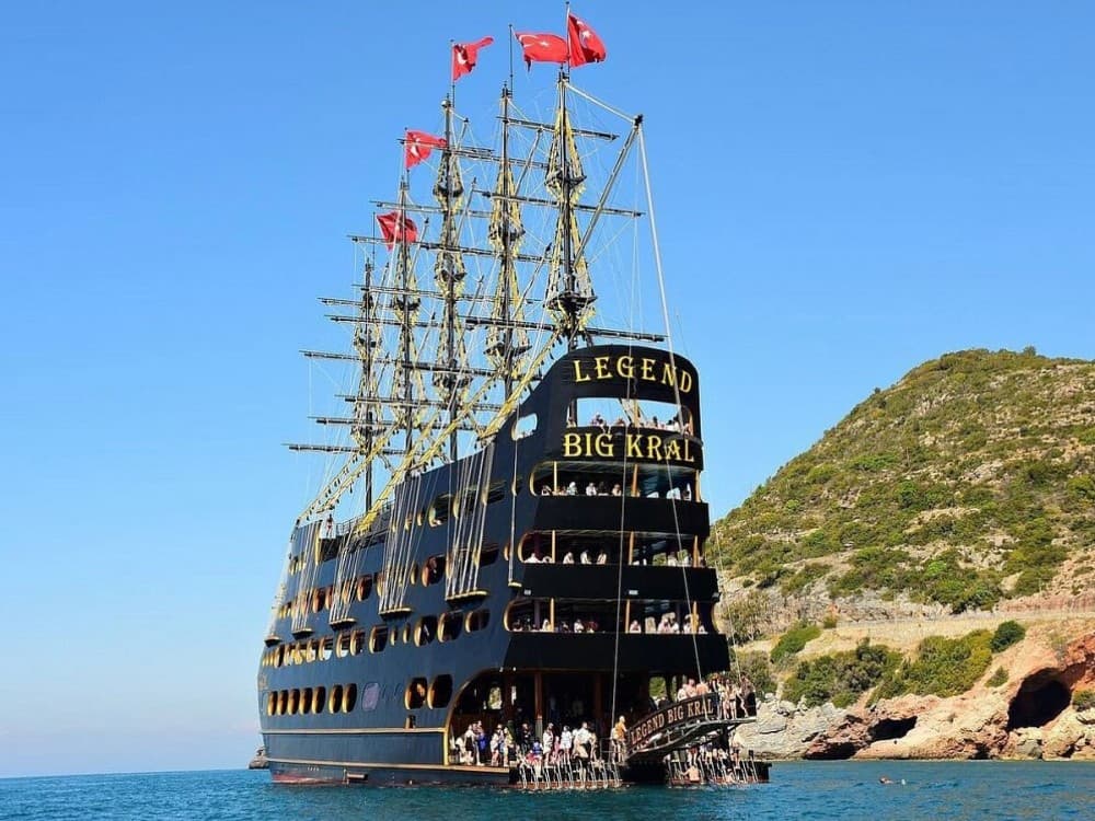 From City of Side: Big Kral Pirate Boat Trip w/ Soft Drinks & Lunch | ®ExcursionMania - Image 3