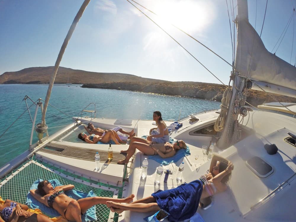 Mykonos Bliss: Catamaran Cruise to Rhenia Island with Meal & Drinks | ®ExcursionMania - Image 2