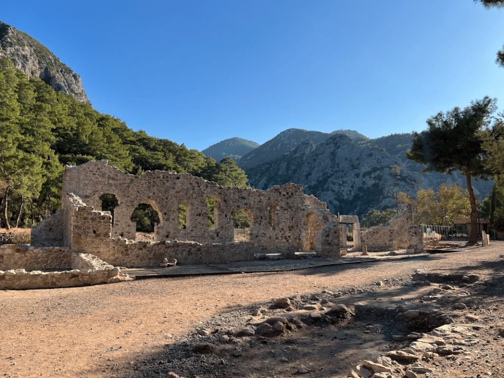 How much does it cost to go to the Olympos ruins?