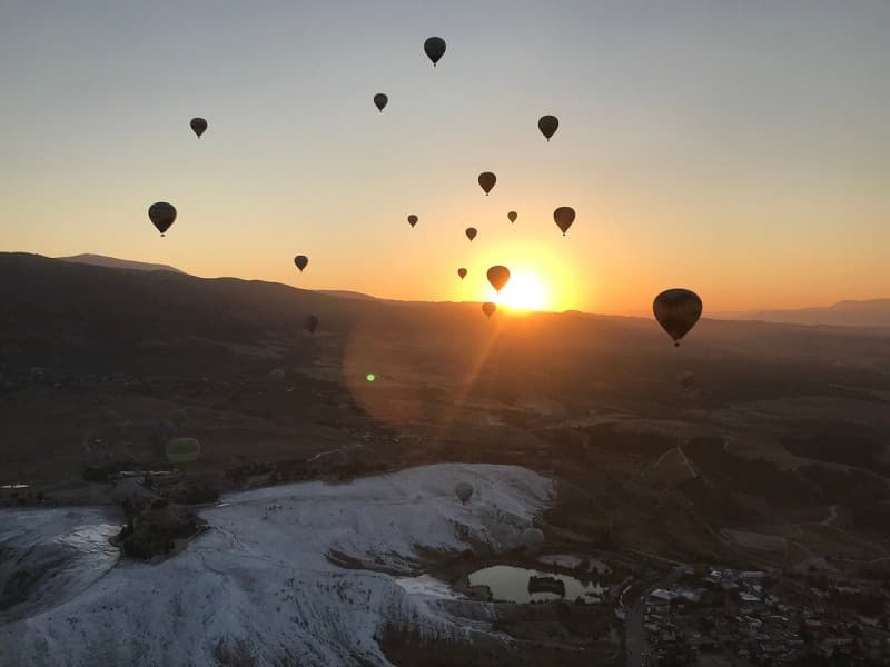 Pamukkale Hot Air Balloon Flight Experience with Sunrise | ®ExcursionMania