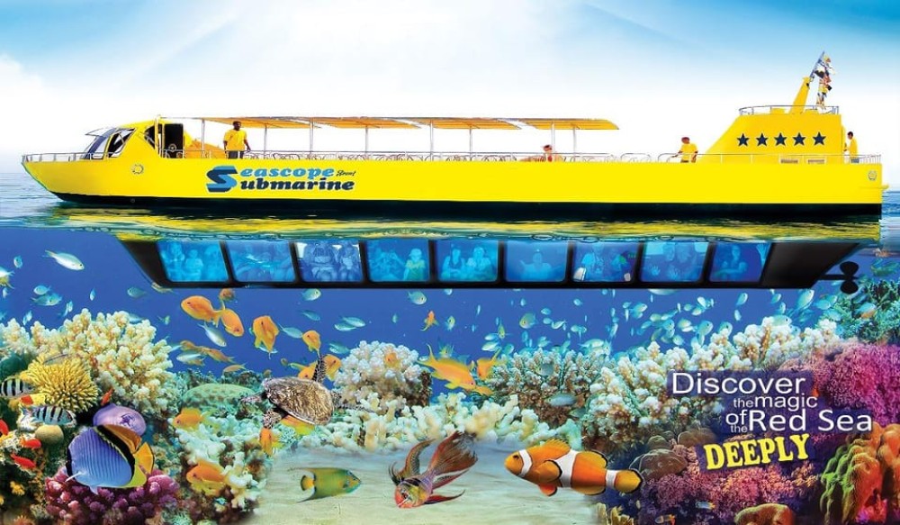 Sharm El-Sheikh: Seascope Submarine boat cruise with pickup