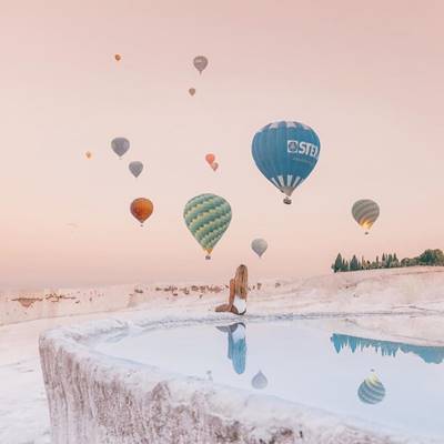 Sarigerme Pamukkale Tour mit Heißluftballonflug